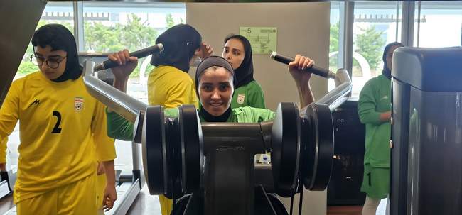 تمرین ریکاوری ملی پوشان فوتسال بانوان در سالن جیم