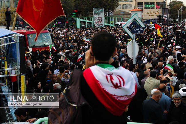 تشییع پیکر شهدای حمله تروریستی شاهچراغ در مشهد