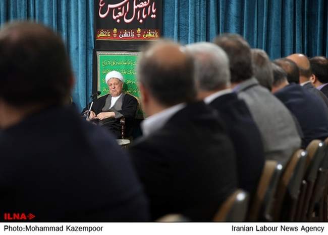 دیدار اعضای خانه صنعت، معدن و تجارت ایران با آیت الله هاشمی