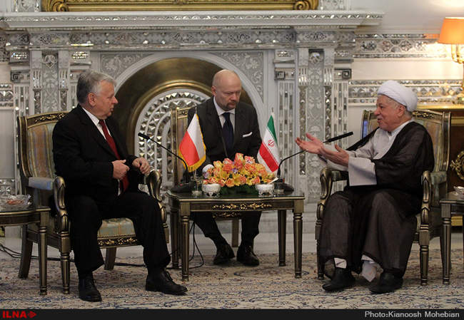 دیدار آیت الله هاشمی رفسنجانی با رئیس مجلس لهستان
