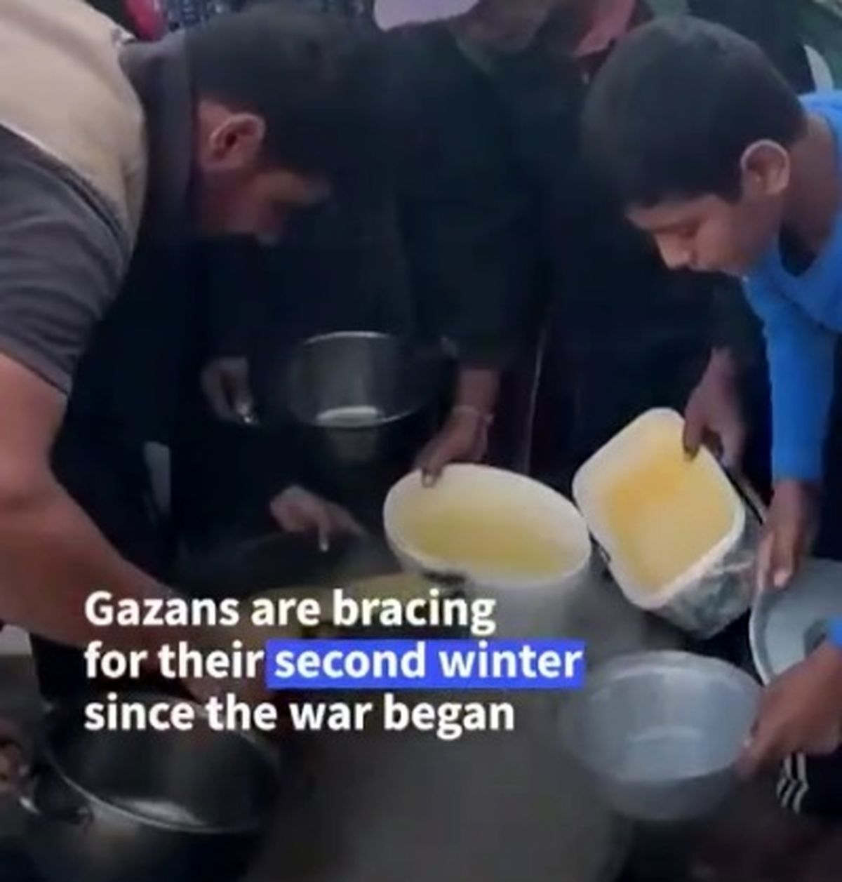 دومین زمستان سرد برای آوارگان غزه می‌رسد + فیلم