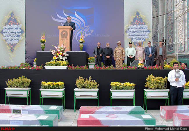 مراسم تشییع پیکر جان باختگان حادثه منا در مشهد مقدس