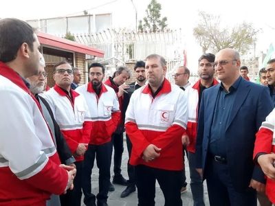 بازدید دبیر کل جمعیت هلال احمر از ایستگاه‌های نوروزی شهرستان اشتهارد