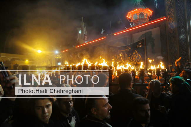 مراسم مشعل گردانی نجفی های مقیم قم