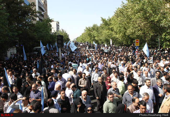  مراسم تشییع پیکر جان‌ باختگان فاجعه منا در تهران/1