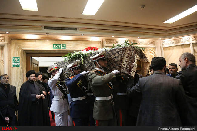 وداع با پیکر آیت الله هاشمی شاهرودی