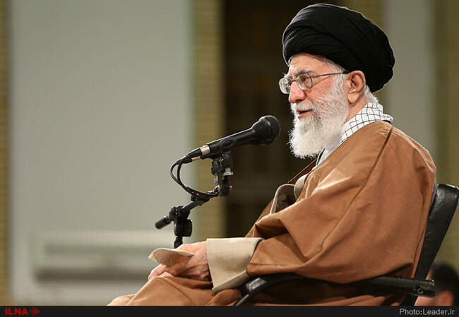 دیدار مقام معظم رهبری با مردم قم