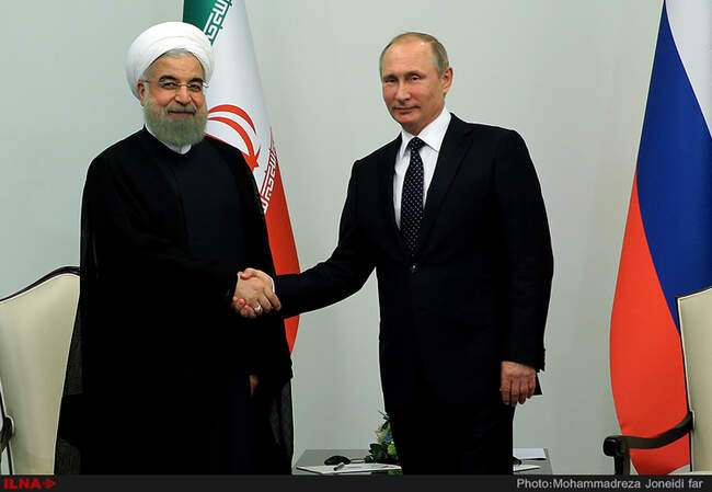 دیدار دو جانبه ی ولادیمیرپوتین و حسن روحانی‎