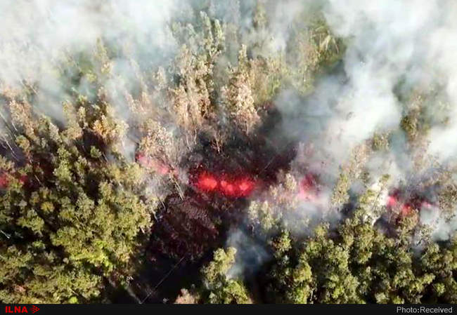 فوران آتش‌فشان کیلاویا در هاوایی