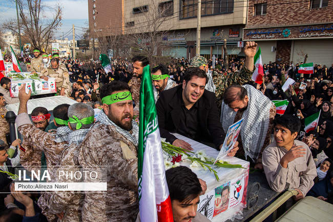 تشییع شهدای مدافع امنیت در قزوین