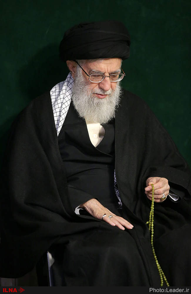 مراسم عزاداری ایام شهادت حضرت فاطمه‌زهرا(س) با حضور رهبر معظم انقلاب