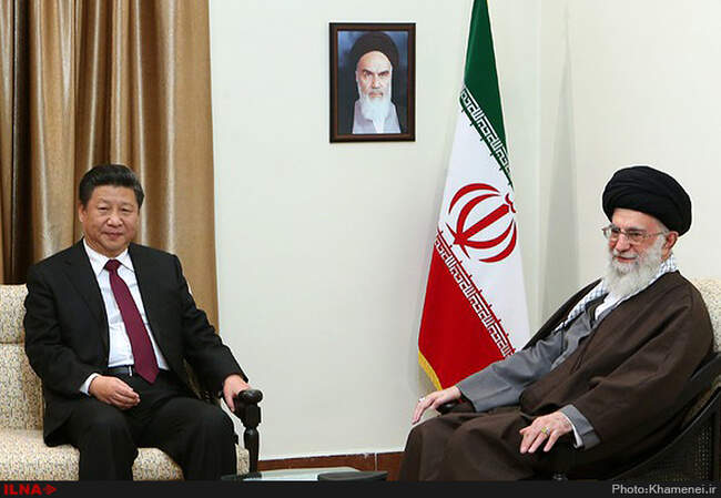 دیداررئیس جمهورچین بامقام معظم رهبری