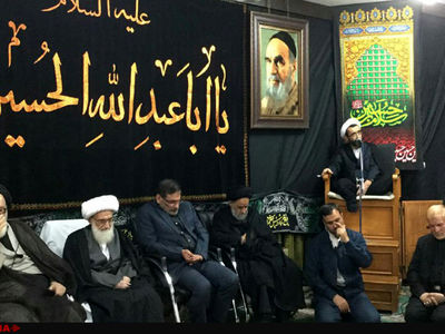 حضور شمخانی در مراسم سوگواری بیت آیت‌الله نوری همدانی