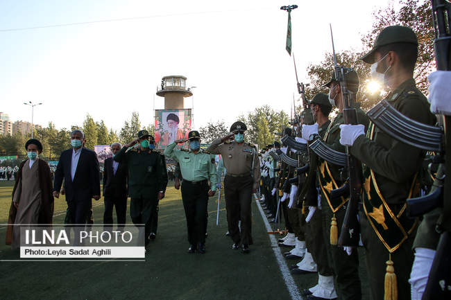 حضور  سردار رحیمی در مراسم صبحگاهی ستاد فاتب تهران