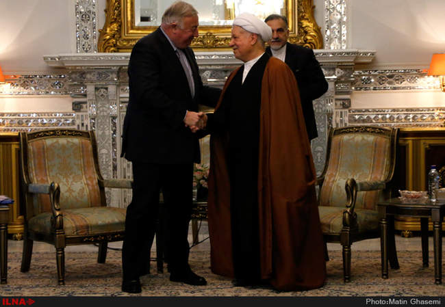 دیدار ژرار لارشه رئیس مجلس سنای فرانسه با آیت الله هاشمی رفسنجانی رئ�