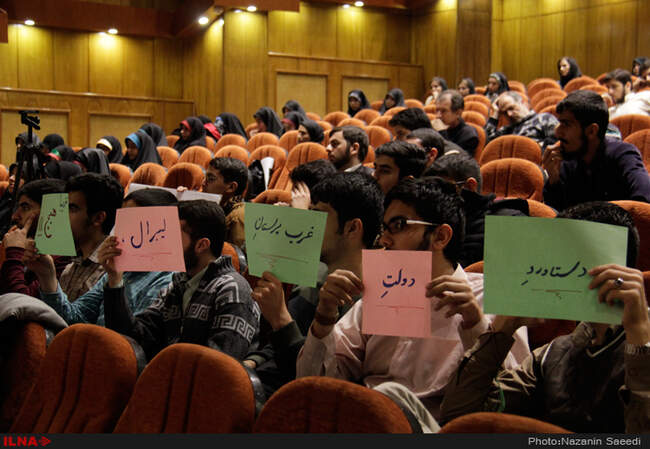 مراسم روز دانشجو با حضور مهدی کوچک‌زاده و مسعود میرکاظمی - پردیس علوم دانشگاه تهران 