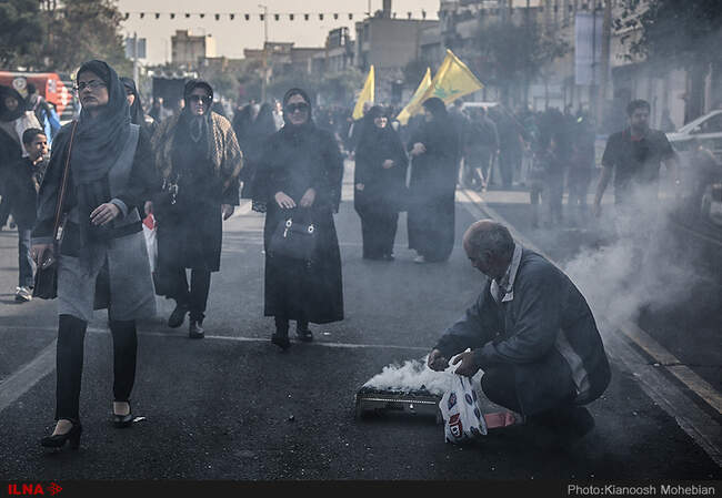 پیاده روی جاماندگان اربعین در تهران 