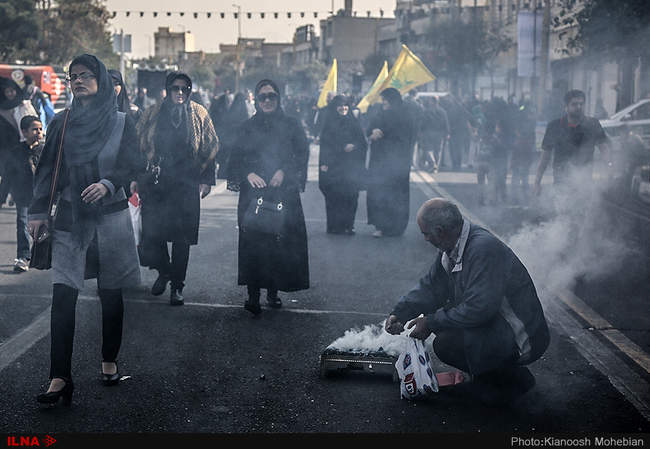 گزارش تصویری از پیاده روی جاماندگان اربعین در تهران 