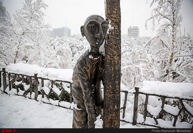صبح برفی تهران