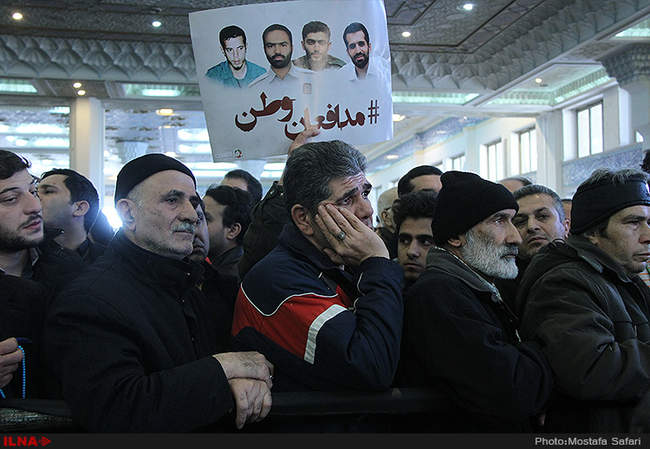مراسم تشییع پیکر شهدای آتش‌نشان در مصلای امام خمینی(ره)/1