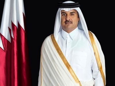 پیام تبریک امیر قطر به روحانی