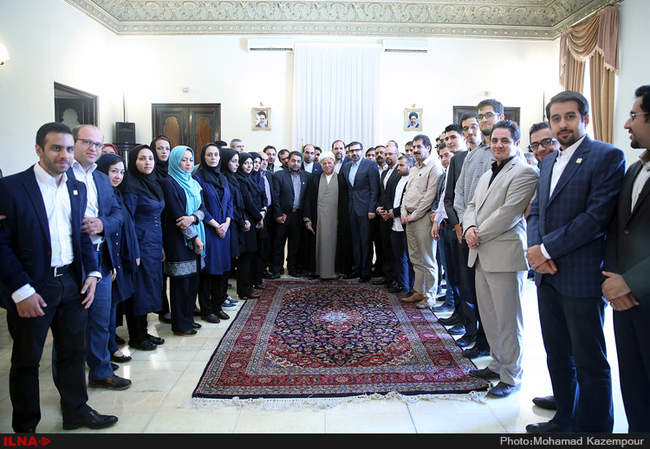 دیدار اعضای شورای مرکزی حزب ندای ایرانیان با آیت الله هاشمی رفسنجانی