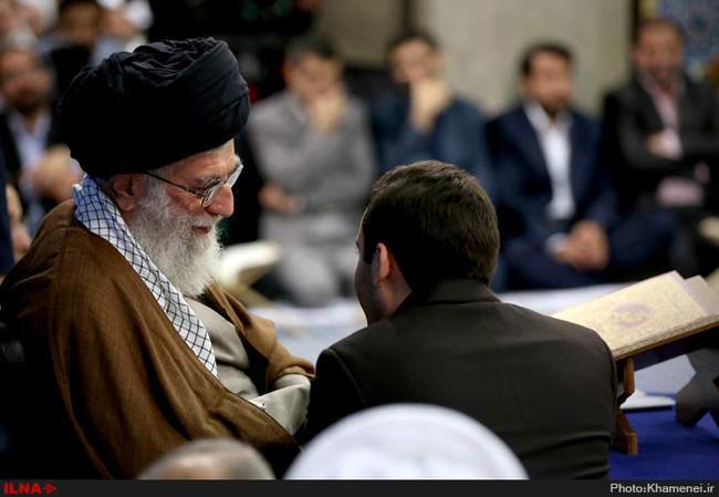 دیدار شرکت‌کنندگان در مسابقات بین‌المللى قرآن کریم‌ بارهبر انقلاب