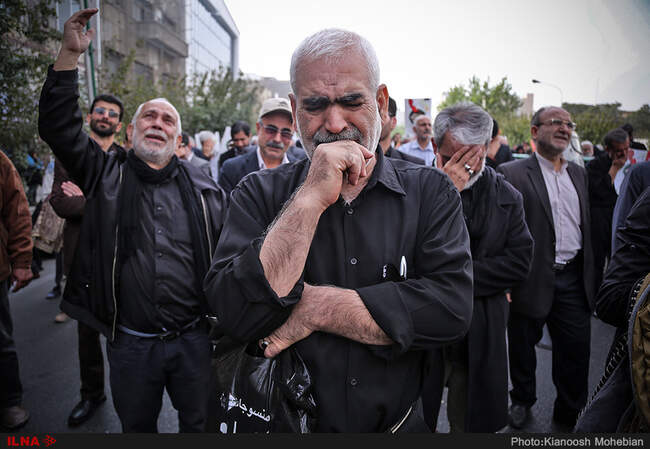 مراسم تشییع پیکر پاک 54 شهید دفاع مقدس نیروی انتظامی از مقابل دانشگاه تهران