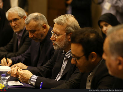 دیدار و نشست مشترک علی لاریجانی با رؤسای مجالس عراق ، آذربایجان ، قزاقستان ، صربستان و بلغارستان 