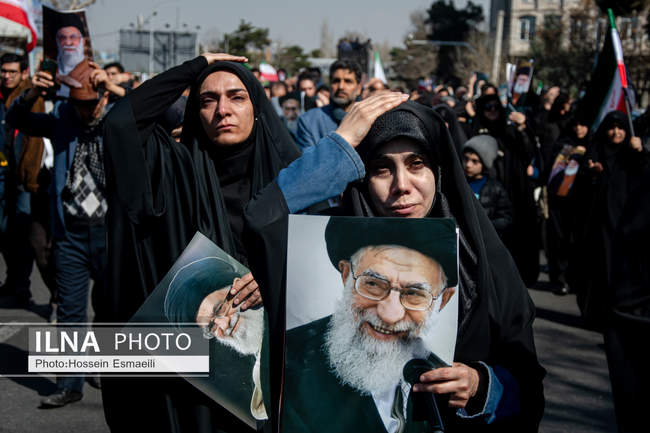 راهپیمایی مردم تهران در اعلام انزجار از جنایات آمریکا و رژیم صهیونیس