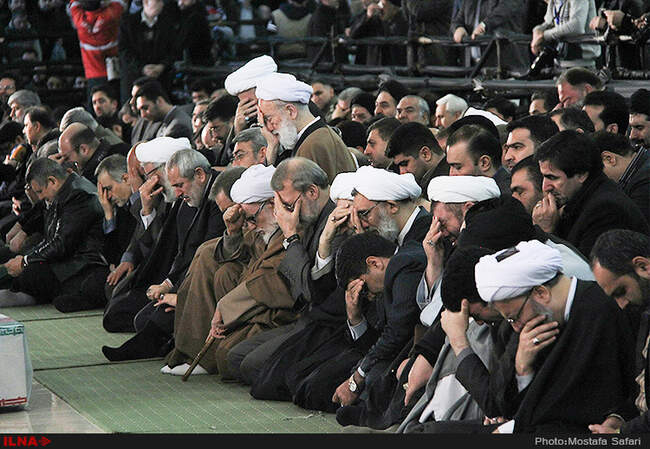 مراسم تشییع پیکر شهدای آتش‌نشان در مصلای امام خمینی(ره)/1