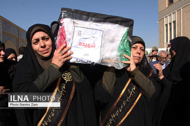 مراسم خاکسپاری پیکر ۶ شهید حادثه تروریستی حرم شاهچراغ (ع)