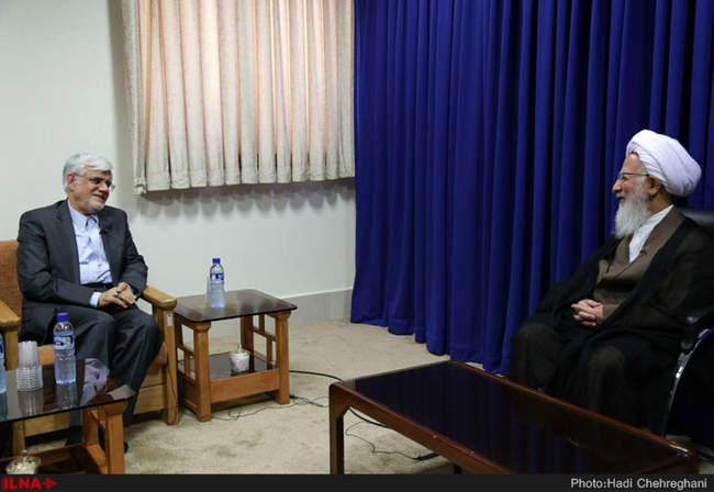 دیدار محمد رضا عارف با علما و مراجع تقلید