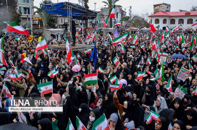 راهپیمایی 22 بهمن در استان گیلان ( رشت )