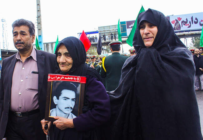 تشیع پیکر مطهر دو شهید گمنام در ساری‎