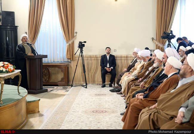 دیدار علما و فضلای حوزه علمیه قم با آیت الله هاشمی رفسنجانی