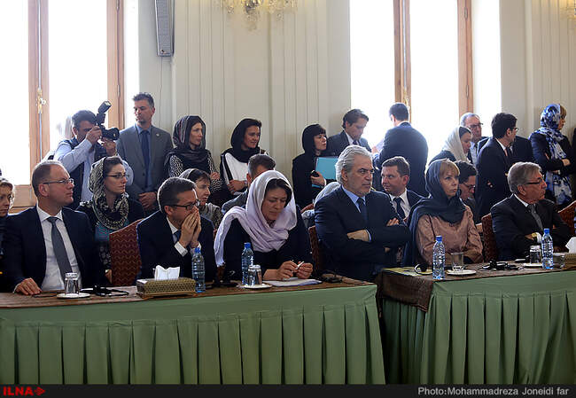 دیدار محمد جواد ظریف با فدریکا موگرینی مسئول سیاست خارجی اتحادیه اروپا