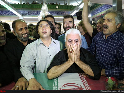 مراسم وداع با پیکر شهید حادثه تروریستی مجلس جواد تیموری