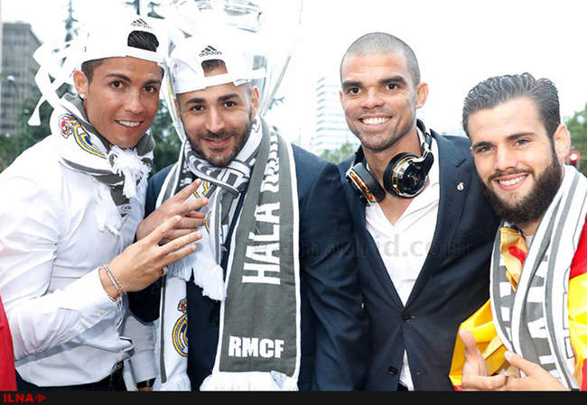 جشن خیابانی رئال مادرید برای قهرمانی در لیگ قهرمانان اروپا