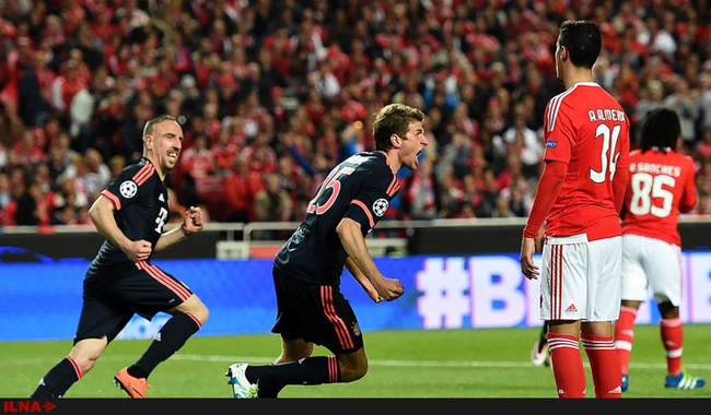 صعود بایرن مونیخ به نیم نهایی اروپا